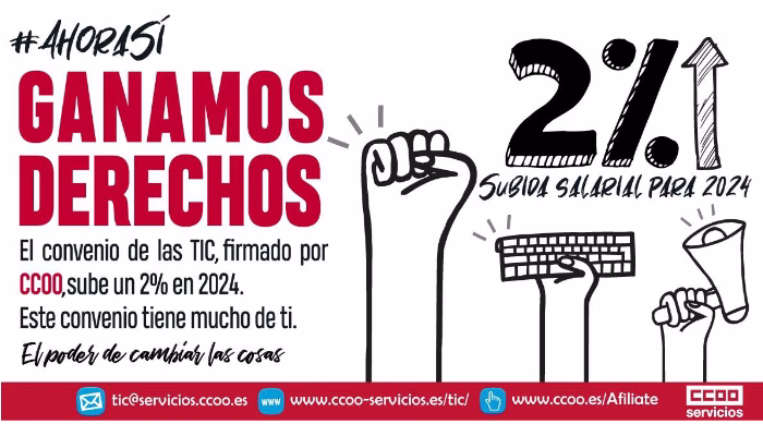 CONVENIO COLECTIVO. NUEVAS SUBIDA 2% 2024